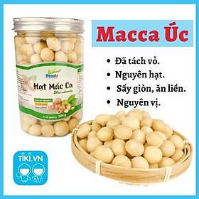 HẠT MẮC CA ÚC ĐÃ TÁCH VỎ HŨ 500G ( NHÂN MACCA ÚC)