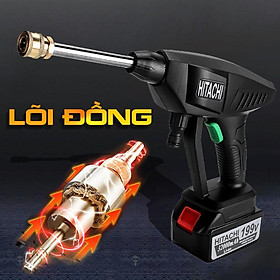 Mua Máy rửa xe  vệ sinh  tưới hoa cầm tay dùng pin HITACHI 199V–Áp lực mạnh-Công suất 1400W