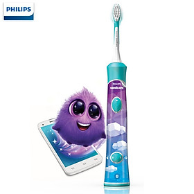 Bàn chải đánh răng điện trẻ em thương hiệu Philips HX6322/04 Sonicare For Kids - Kết nối ứng dụng thông minh - HÀNG NHẬP KHẨU