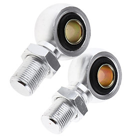 2pcs Custom Motorcycle Shock Absorber Rear  Round Eye Adapters 12mm Sliver