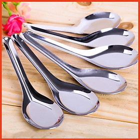 Mua Combo 10 Thìa inox ăn cơm  phở không gỉ nhiều mãu (Mẫu ngẫu nhiên)