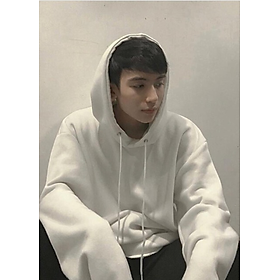 Áo Hoodie Nam Nữ| Nỉ Cotton Trắng Trơn Dáng Xuông | Đủ Size S M L XL Cao Cấp