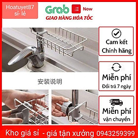 Giá kệ treo vòi để đồ rửa bát chén bằng inox không gỉ