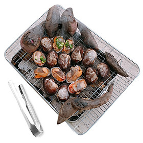 Mua Lò Nướng Than Inox Du Lịch Size Đại 45x35cm