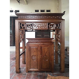 Mua bàn thờ sen gỗ sồi 127cm
