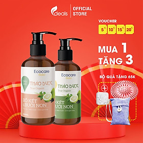 Dầu Gội Xả Thảo Dược ECOCARE Chăm Sóc Tóc Chuyên Sâu - Chuyên biệt cho tóc hư tổn và gãy rụng - Mẫu mới 2023 - Dầu xả thảo dược