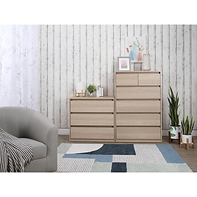 Tủ Đựng Đồ Molly P Màu 3 Ngăn Kéo Gỗ Sồi Trắng 80 x 49.7 x 75.5 cm Index