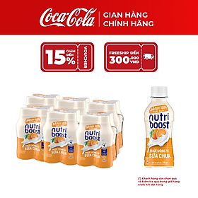 [SALE 12.12] Lốc 24 Chai Nutriboost Thức Uống Từ Sữa Chua Vị Cam 170ml – Giải Khát Ngon, Bổ Dưỡng