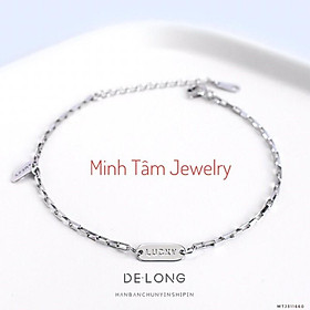 Lắc tay bạc 925 Lucky,Lắc tay khắc Lucky may mắn bạc 925-Minh Tâm Jewelry