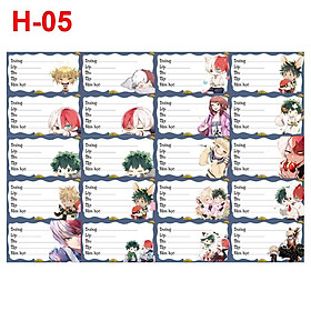Nhãn vở Haikyuu 20-100 nhãn khác nhau/nhãn dán anime Haikyuu