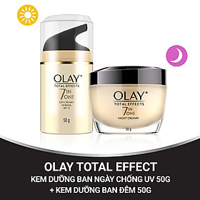 Combo Kem Dưỡng Da Ban Ngày và Ban Đêm Olay Total Effects 50g