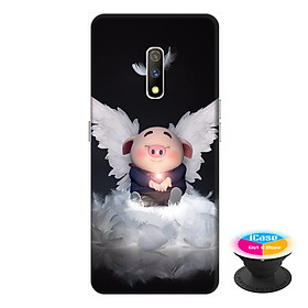 Ốp lưng dành cho điện thoại Realme X hình Heo Con Thiên Thần Tình Yêu - tặng kèm giá đỡ điện thoại iCase xinh xắn - Hàng chính hãng