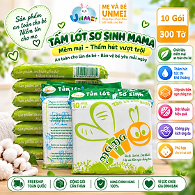 (Combo 10 gói) Tấm lót sơ sinh MAMA, Lót Phân Xu họa tiết vui nhộn sơ sinh cho bé (30 tờ/túi x 10 )