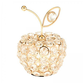 2X Crystal Rhinestone Fruit Ornament Home Wedding Desktop Decor Gift Apple