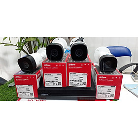 Mua Bộ KIT Camera Dahua CVI vỏ nhựa: 1 đầu ghi + 4 mắt gắn trần Hàng chính hãng