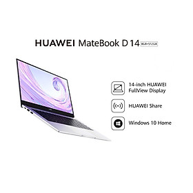 Máy Tính Xách Tay Huawei Matebook D14 R5 (8GB+512GB) | Hệ điều hành Windows 10 | Màn hình HUAWEI Fullview 14-inch | Phím Nguồn Kết Hợp Bảo Mật Vân Tay | Hàng Phân Phối Chính Hãng