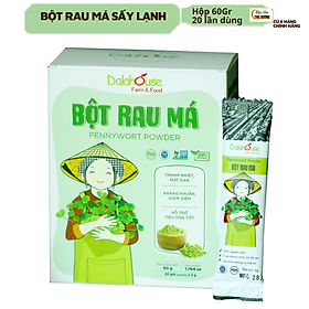Bột Rau Má cơ học vẹn toàn hóa học sấy lạnh lẽo Dalahouse - Hộp trăng tròn gói nhỏ 3gr toan lượng sẵn cho một phiên dùng - Giải độc, đuối gan lì, thanh nhiệt độ khung hình, hạn chế nhọt, đẹp nhất domain authority. Kháng trùng, hạn chế viêm, tương hỗ chi hóa