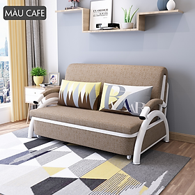 Mua  Có Video  Giường Đa Năng Nệm Cao Su Kiêm Ghế Sofa Giường 1m95 x 1m32 Khung Hợp Kim Thép Không Gỉ ( tặng kèm 2 gối trị giá 500k )