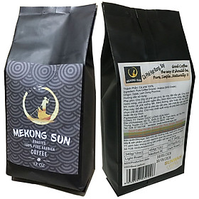 Cà Phê rang/ xay Mekong Sun  -  Loại Arabica,  Nguyên Chất ( túi 340 gram )