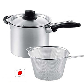 Mua Bộ nồi xửng hấp inox có tay cầm Tsubame 3.8 lít thân & nắp  rổ lót bằng inox cao cấp - hàng nội địa Nhật Bản