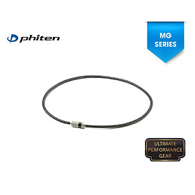 Vòng cổ Phiten Rakuwa necklace MG Knurling Aqua Metax TG898053/TG898153 - Đen/bạc