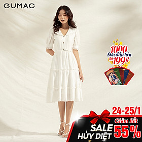 Đầm rã tùng nhún GUMAC DA1194