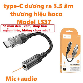 Đầu chuyển Type-C sang 3.5mm hỗ trợ Mic Baseus L54 hoco LS37 MÀU NGẪU NHIÊN - Hàng chính hãng