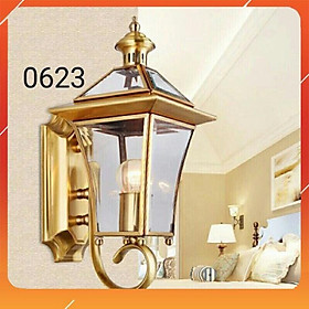 Mua Đèn tường đồng kính lắp ngoài hiên đèn tường ngoài hiên đui E27 TG6013