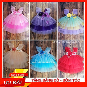 VÁY BÉ GÁI VÁY CÁNH TIÊN 3 TẦNG CHO BÉ GÁI