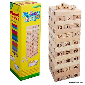 Bộ Trò Chơi Rút Gỗ 48 Thanh Wood Toy Loại Lớn