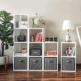 Kệ để đồ 2 tầng tổ ong mẫu mới màu trắng hottrend, làm từ chất gỗ MDF siêu chắc chắn dễ lắp ráp