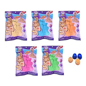 Combo 5 túi đồ chơi cát motion sand tặng kèm bộ khuôn làm bánh
