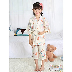 Bộ Yukata Nhật dành cho trẻ em vải thô mềm mại thoáng mát