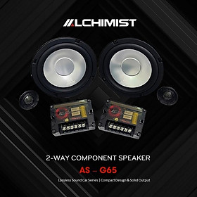 Loa 2-Way Alchimist AS-G65 Component Speaker Màng Nhôm Trắng Sang Trọng, Công Suất 130W Mạnh Mẽ