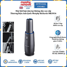 Máy Hút Bụi Cầm Tay Không Dây Morphy Richards MR3936 70W, Lực Hút Lớn 5500Pa - HÀNG NHẬP KHẨU