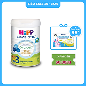 Sữa bột công thức HiPP 3 Organic Combiotic 800g