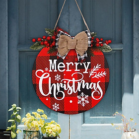 Christmas Sign Decor Wood Xmas Decorative Christmas Themed Hanging Sign for Indoor Outdoor