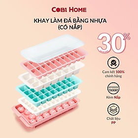 Mua Khay đá 20 viên chữ nhật  có nắp đậy - nhiều màu