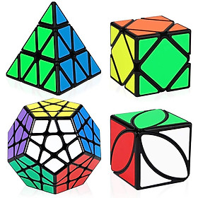 Combo 4 Rubik Biến Thể QiYi Gift Box Mastermorphix Pyraminx Megaminx Skewb