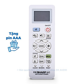 Remote điều khiển cho điều hoà Sharp phím bấm cao su mềm nhạy, vỏ nhựa cao cấp