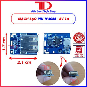 Mạch sạc pin TP4056, sạc pin Lithium 18650, Lion 3V7- 4V2 Có IC bảo vệ pin, đế pin Sạc 18650, Điện lạnh Thuận Dung