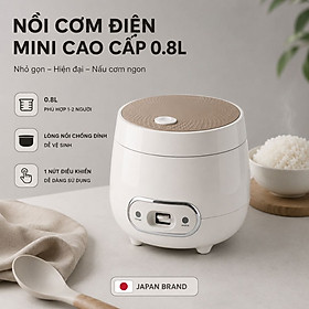 Nồi Cơm Điện Mishio MK233 size 0.8L nấu cơm ngon - Hàng chính hãng