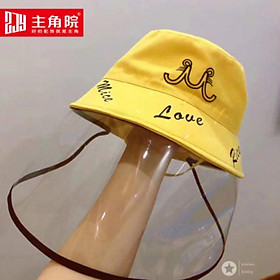 Mũ nón chống dịch bụi côn trùng mặt nạ nhựa dẻo nhiều họa tiết cho bé