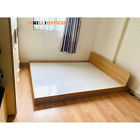Mua  FREE SHIP HCM Giường ngủ bệt gỗ công nghiệp FINILI tháo lắp dễ dàng đẹp cho chung cư mini FNLO328