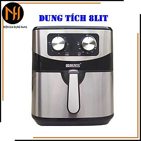 Mua  Hàng Chính Hãng  Nồi Chiên Không Dầu Dung tích Lớn 8 Lít  Công suất 1800W  Giỏ Chiên Rời  Ốp Inox LORENTE