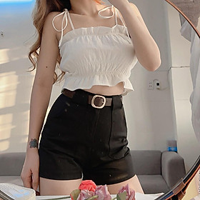 PUMPKIN TOP - MÈO IN DA HOUSE - ÁO HAI DÂY CROPTOP BO CHUN NĂNG ĐỘNG