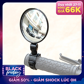 Bộ 2 Gương Chiếu Hậu Tròn Lớn Cho Xe Đạp Thể Thao Địa Hình Xoay 360 Độ Giúp Đạp Xe An Toàn - Hàng Chính Hãng