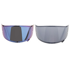 2x Motorcycle Helmet Visor for X14 X-spirit Motor Sun Shield Blue+Gray