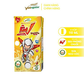 Combo 5 Lốc Sữa Yến Mạch Vkid VIỆT NGŨ CỐC Cho Bé Thơm Béo Hương Vị Chuối