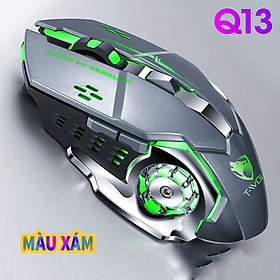 Mua CHUỘT KHÔNG DÂY T- WOLF Q13 CHUỘT Q13 GAMING  SẠC LẠI ĐƯỢC CÓ ĐÈN LED  DPI 1200 - 2400  KHÔNG ỒN CỰC NHẢY DÙNG ÊM GIÁ CẢ HỌC SINH   SINH VIÊN   GIIAO HÀNG NHANH TRONG 1-2H